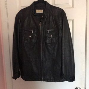 Michael Kors plus size leather jacket